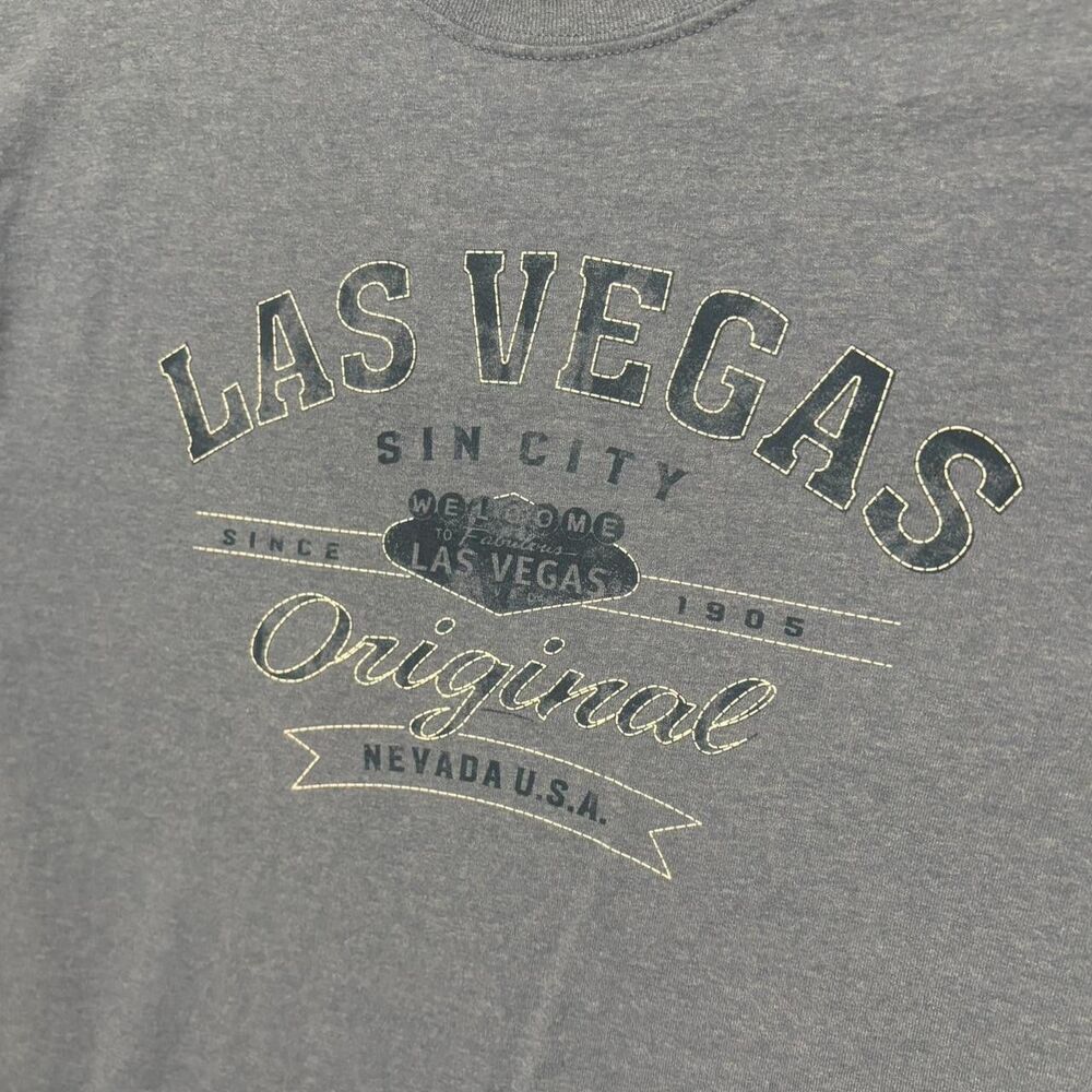 Las Vegas Sin City Original graphic tee in a heather blue colorway Men's L Large